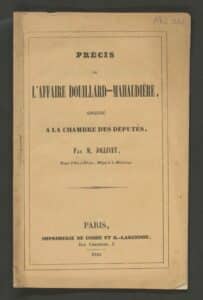 Précis de l'affaire Douillard-Mahaudière - Arch. Dép. Guadeloupe, RES 311