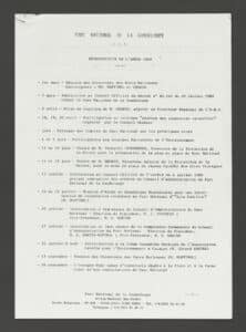 La création du Parc national de la Guadeloupe à travers les dossiers du conseil d’administration versés par la Préfecture de Région.