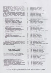 [FOCUS SUR] Les habitations de Sainte-Anne en 1848