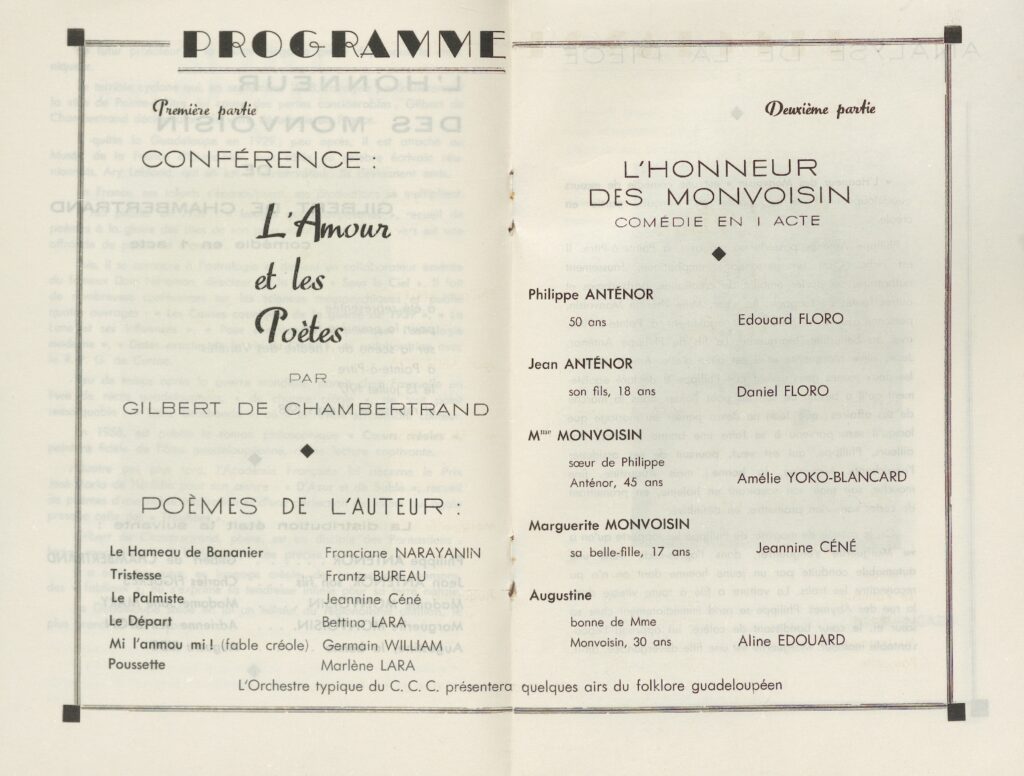 Gilbert de Chambertrand, le créole au théâtre.