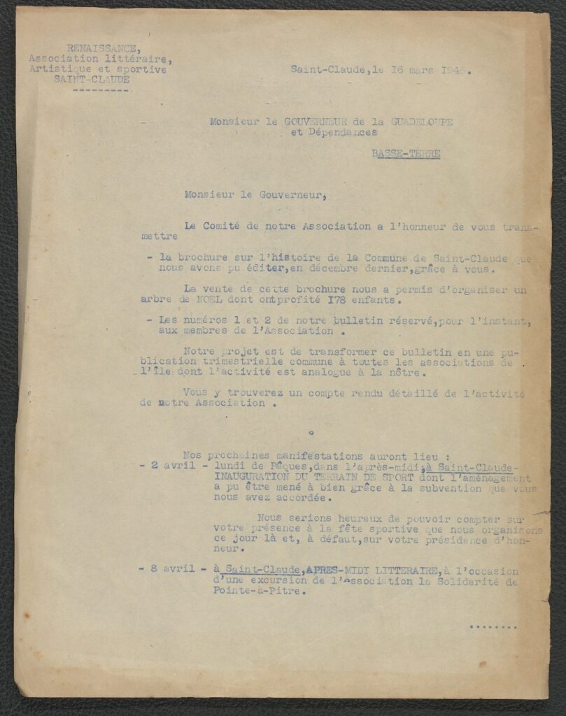 association la Renaissance en Guadeloupe