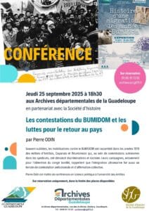 [CONFERENCE] Jeudi 25 septembre 2025 à 18h30 aux Archives départementales - sur réservation