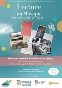 [EXPO BUMIDOM] Lecture en musique, jeudi 30 et vendredi 31 octobre 2025 à 18h30