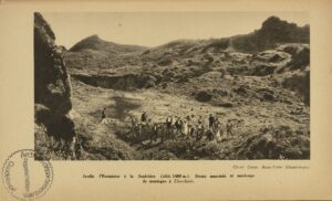 Photographie de 1939 du jardin l’Herminier à la Soufrière (Guadeloupe).