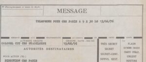 [FOCUS] 15 août 1976. Évacuation de Basse-Terre - message du colonel commandant la CRS