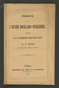 Précis de l'affaire Douillard-Mahaudière - Arch. Dép. Guadeloupe, RES 311