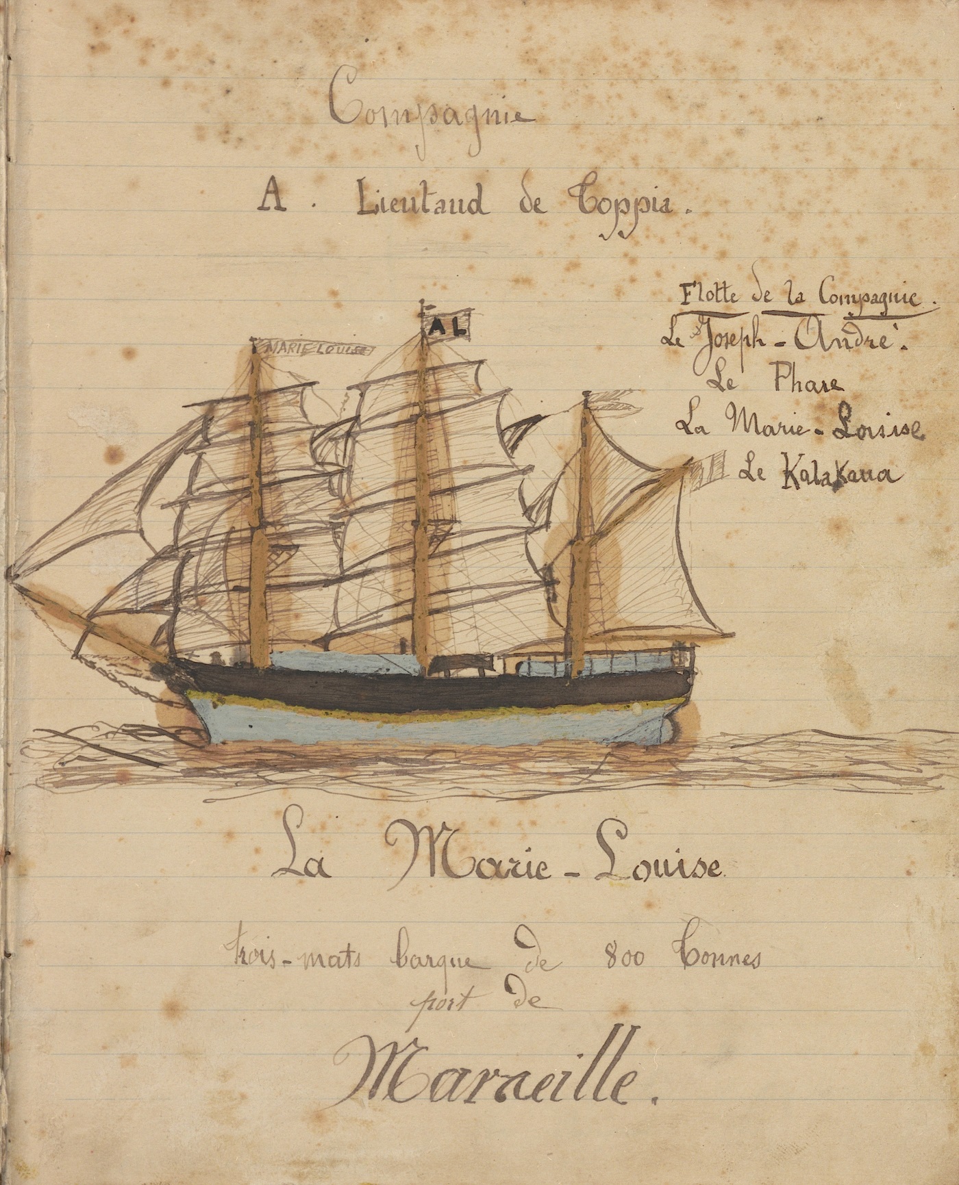 ROUTE DU RHUM] Le journal de bord du voilier trois-mâts « Marie-Louise » -  Archives Départementales de la Guadeloupe