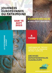 [CONFERENCE] Samedi 16 septembre à 15h30 - Kalinagos et Taïnios, histoire et aspects de leur culture