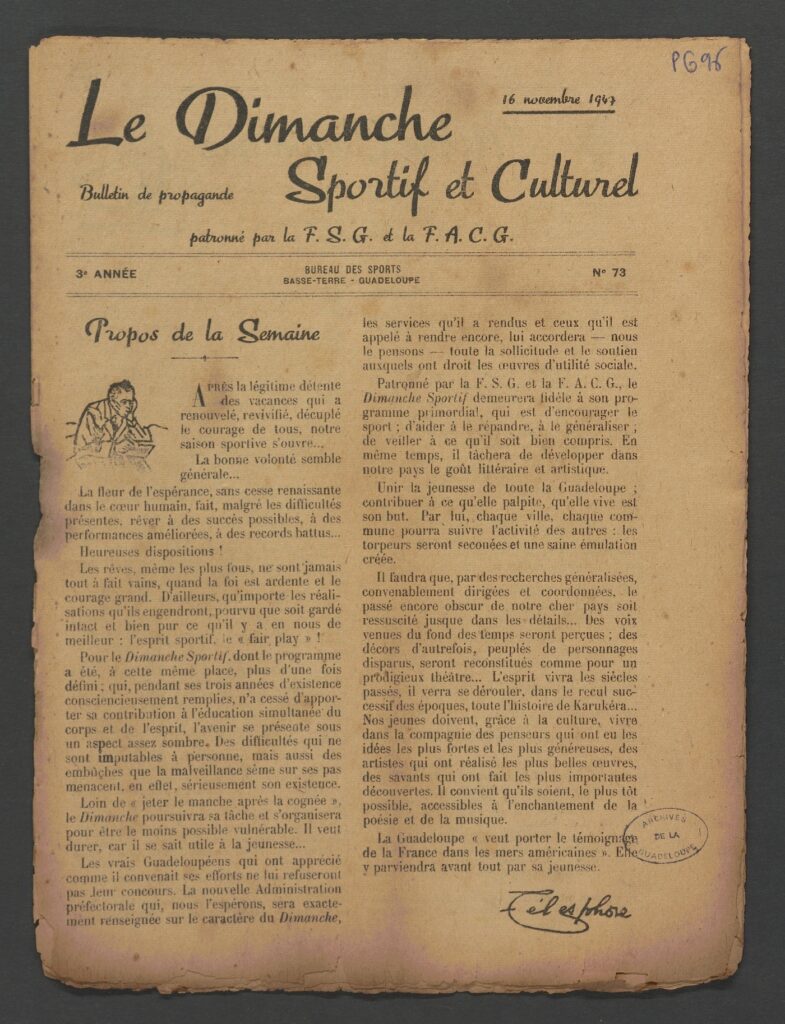 presse ancienne guadeloupe