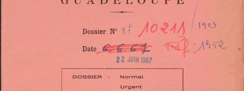 Dossier de candidat au départ via le BUMIDOM. Arch. dép. Guadeloupe, 1027 W 41